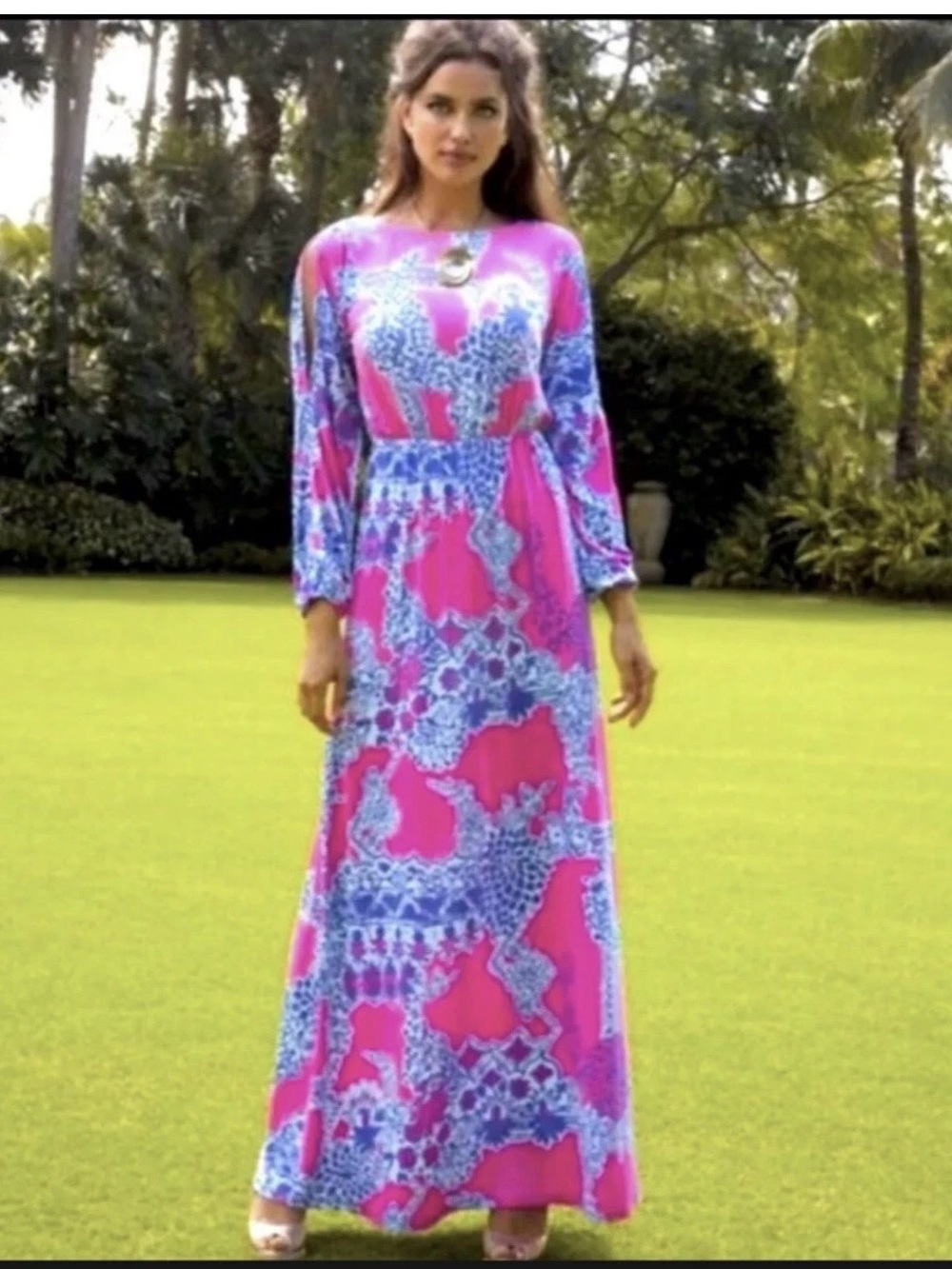 Lilly Pulitzer Ashlynn maxi pop pink on the square dress - Picture 2 of 12